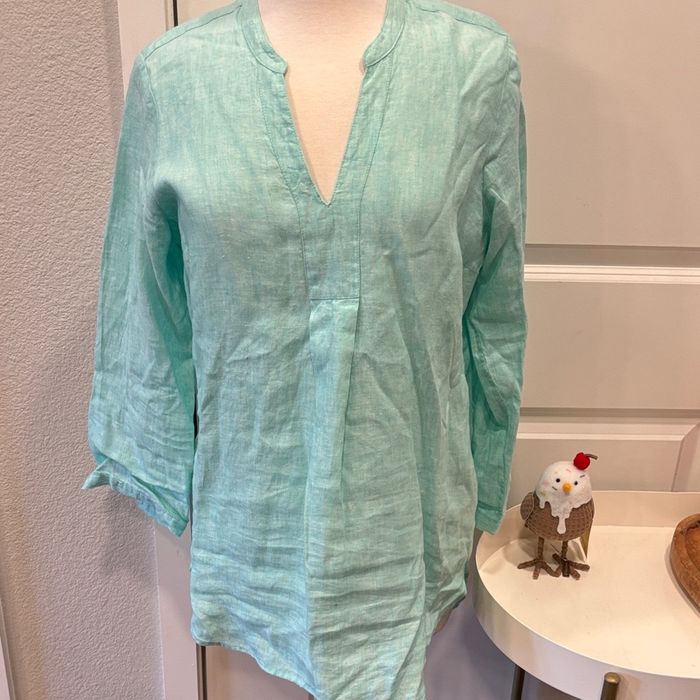 EUC L.L. Bean Mint Green Women's Tunic Top